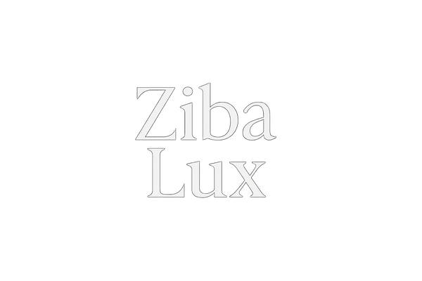 Logo with “Ziba Lux” elegant, casual, simple , with white color